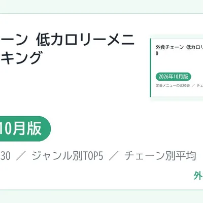 外食チェーン 低カロリー